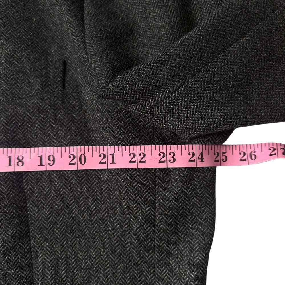 VTG TodaysManTM 44R Messina Blazer Jacket Italian Cashmere Grey Herringbone - Picture 9 of 12